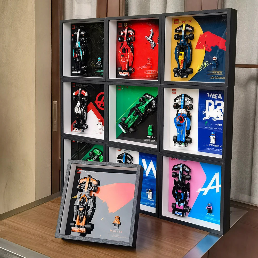 🖼️ Cadre d’Exposition Murale pour LEGO® Speed Champions – F1® Collector Display