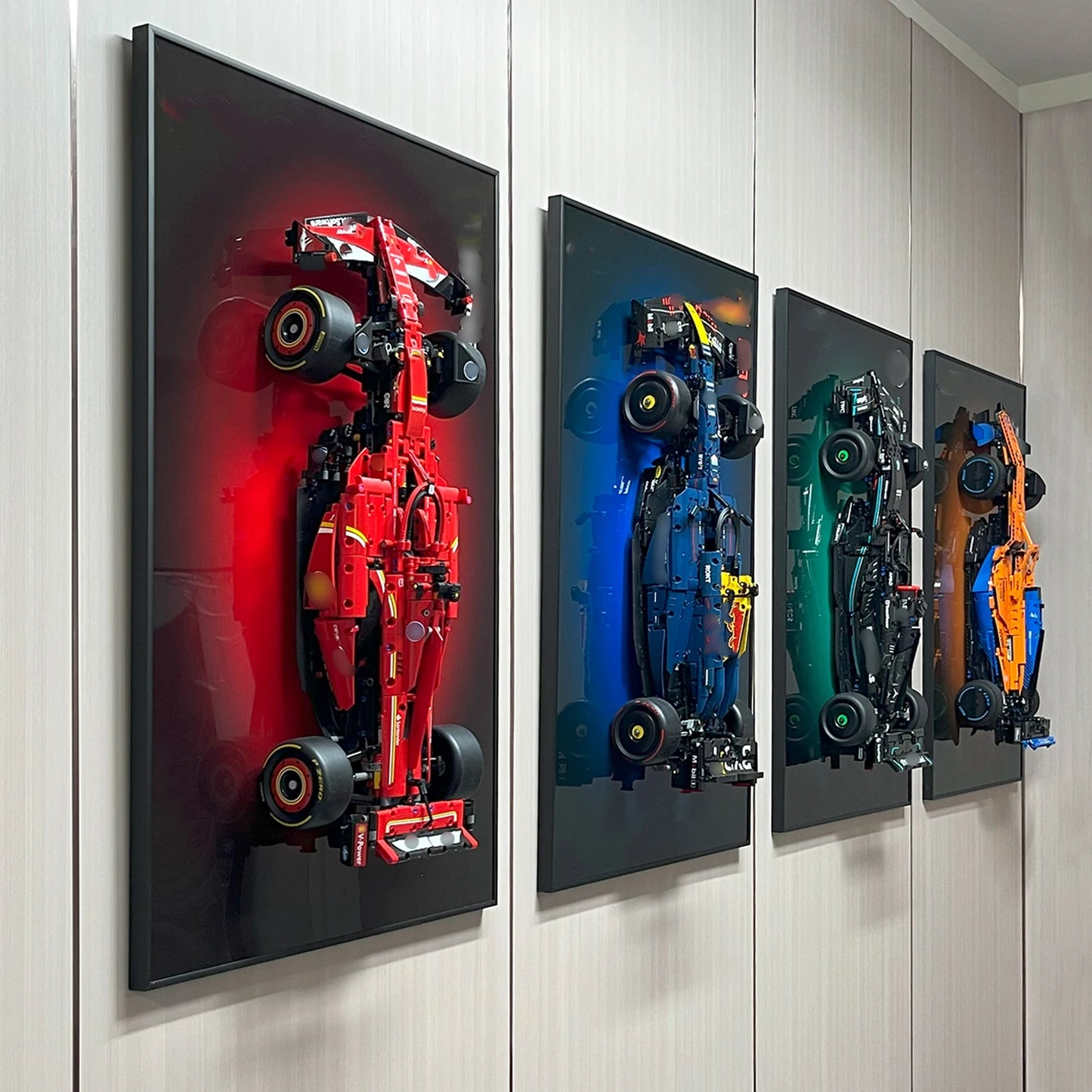 🖼️ Panneau Acrylique Mural de Collection pour Voitures LEGO® F1 & Supercars